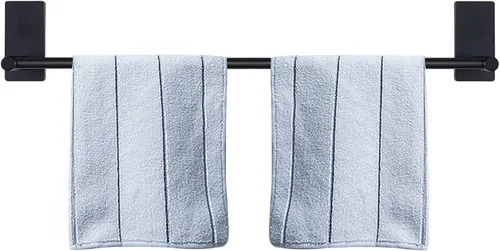 Miniatura 15 de NearMoon toallero de barra autoadhesivo de acero inoxidable para baño, soporte para colgar toallas en la pared, estilo contemporáneo, sin Níquel