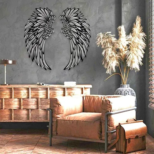 Miniatura 3 de Decoración de pared de alas de ángel de metal, decoración de pared de metal con luces LED, alas de ángel regalo para ella, escultura de pared