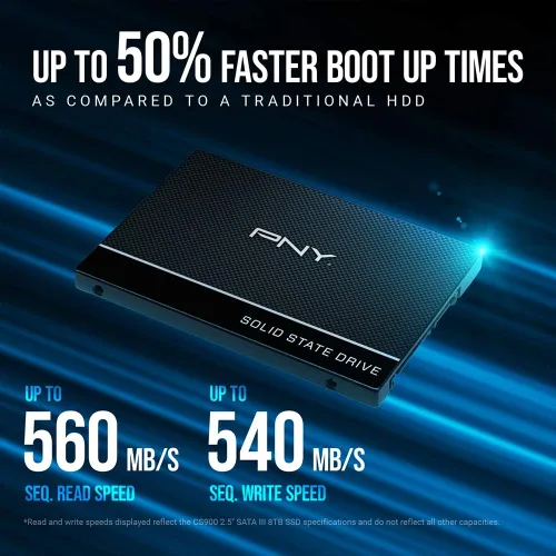 Miniatura 3 de PNY CS900 - Unidad interna de estado sólido (SSD) de 1 TB 3D NAND 2.5 pulgadas SATA III, (SSD7CS900-1TB-RB)