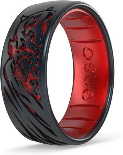Miniatura 7 de Enso Rings Anillo de boda de silicona – Diseños grabados de Star Wars – Ajuste cómodo – Hecho en Estados Unidos – Ideal para uso activo
