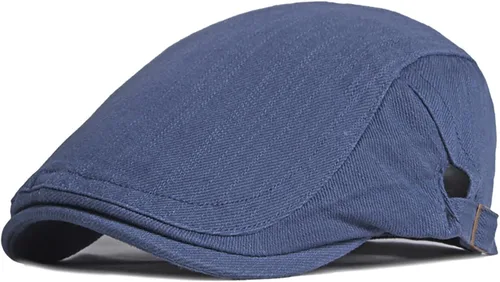 Miniatura 10 de Xinveen Sombreros Newsboy para Hombres Gorra Plana de Algodón Ajustable Transpirable Irlandesa Cabbie Ivy Sombrero de Conducir y Caza