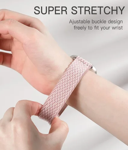 Miniatura 4 de Paquete de 10 correas para Fitbit Versa 3/Fitbit Versa 4 Band/Fitbit Sense bandas para hombres y mujeres, correa elástica ajustable de nailon