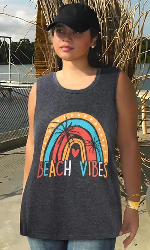 Miniatura 3 de Camisetas sin mangas para mujer, camisetas de verano sin mangas, casuales, holgadas, blusas tipo túnica