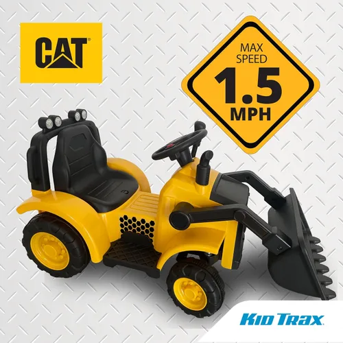 Miniatura 5 de Kid Trax - Juguete de montar CAT Frontloader para niños, de 18 a 36 meses, peso máximo de 44 libras, sistema de conducción con botón de fácil