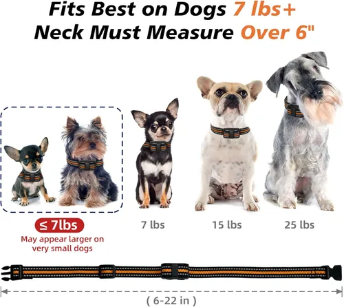 Miniatura 4 de Collar de choque para perro ultra compacto, collar de entrenamiento de perro más ligero con control remoto para perros pequeños de 5 a 30 libras