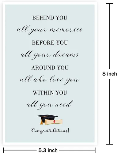 Miniatura 2 de Tarjeta de graduación Sweet Felicitations para niños y amigos, tarjeta de poema graduada única, tarjeta de buena suerte para graduados