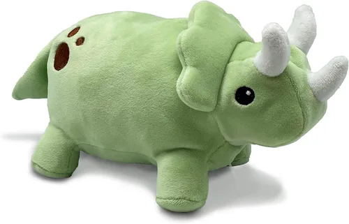 Miniatura 3 de Peluche reversible de Triceratops a huevo Feliz + Triste Muestra tu estado de ánimo Peluche para aliviar el estrés de 20.3 cm