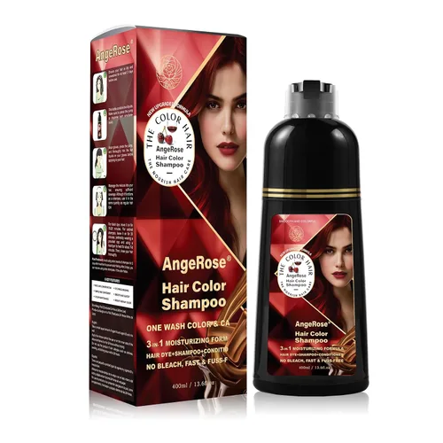 Miniatura 7 de Champú de Tinte de Cabello Vino Rojo 3 en 1, Tinte Natural para el Cabello para Cubrir el Cabello Gris, 400 ML