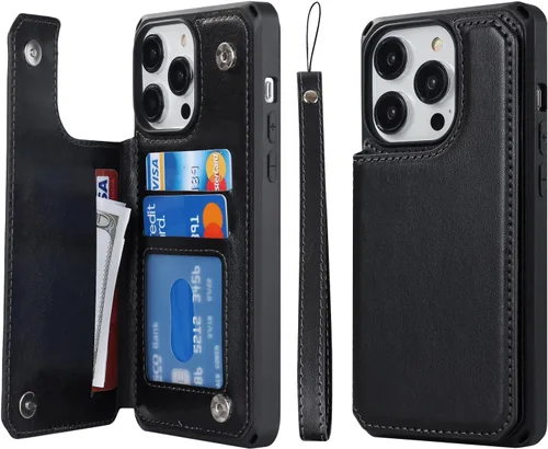 Miniatura 28 de Cavor Funda para iPhone 14 Pro Max con Tarjetero, Funda Cartera para iPhone 14 Pro Max para Mujeres y Hombres, Soporte de Tarjetas de Crédito