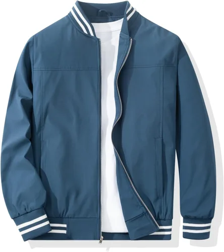 Miniatura 8 de Chaqueta bomber para hombre, casual, elegante, ligera, cortavientos, primavera, otoño, chaquetas de moda