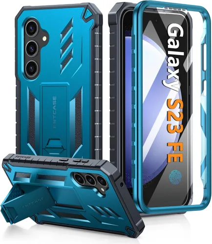 Miniatura 8 de FNTCASE para Samsung Galaxy S23-FE Funda: Funda protectora dura de grado militar con atril Protector de pantalla Funda protectora a prueba