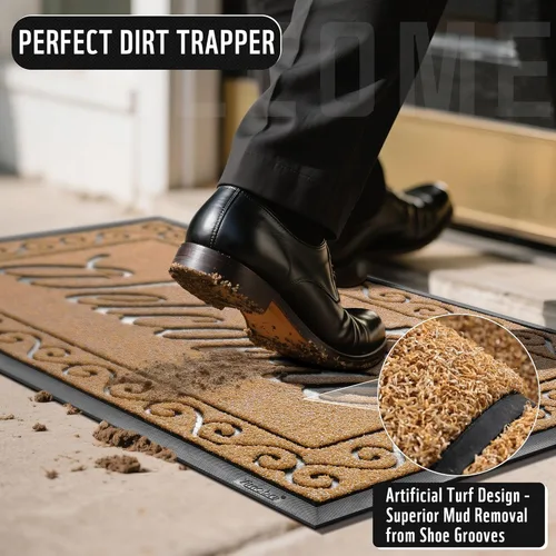Miniatura 4 de Yimobra Tapete de Bienvenida, Tapetes de Puerta Resistentes y Duraderos para Entrada del Hogar Exterior Interior, Tapete Delantero para Patio