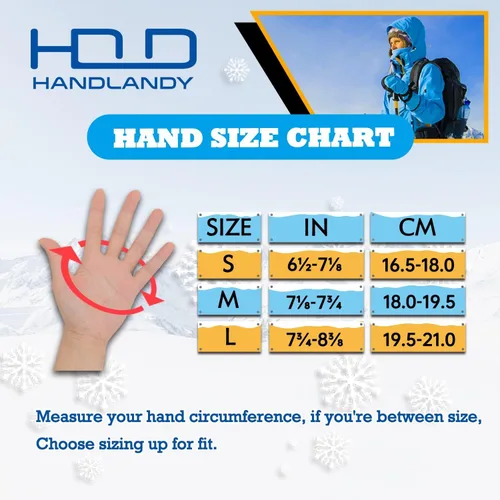 Miniatura 7 de HANDLANDY Winter Work Gloves, 3M Thinsulate Waterproof Insulated Glove for Men Women Rosa