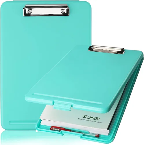 Miniatura 15 de Portapapeles con almacenamiento, portapapeles de almacenamiento con clip, portapapeles plegables para enfermeras, para papeles de 8.5x11, estuches