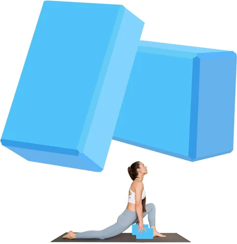 Miniatura 18 de Bloques de yoga de 9 x 6 x 3 pulgadas, superficie antideslizante suave, bloques de espuma de alta calidad, apoyo, ligero, resistente al olor
