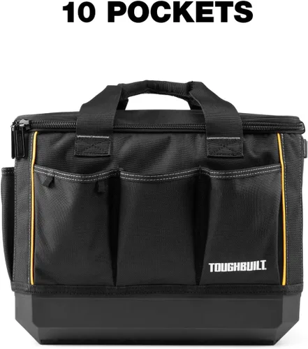 Miniatura 8 de TOUGHBUILT StackTech - Bolsa de herramientas de poliéster negro con cremallera de 11 pulgadas