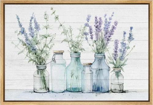 Miniatura 56 de SIGNFORD Lienzo impreso para pared, cielo nublado, bosque verde, prado, naturaleza, desierto, ilustraciones florales botánicas, arte moderno