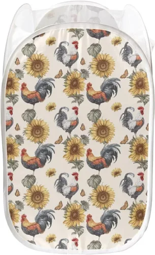 Miniatura 35 de AFPANQZ Cesta plegable de malla para ropa sucia, plegable, portátil, para guardar lugar para el hogar, fácil de plegar para viajes, 13.5 x 13.5 x 21