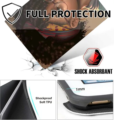 Miniatura 5 de Funda para tablet Fire 7 (12ª generación, versión 2022), delgada, a prueba de golpes, delgada, de piel sintética, con función de apagado/encendido