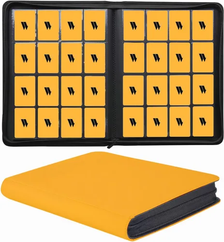 Miniatura 8 de Carpeta para tarjetas de 16 bolsillos, más de 1000 carpetas de tarjetas coleccionables con cremallera de alta calidad, álbum de bolsillo de doble