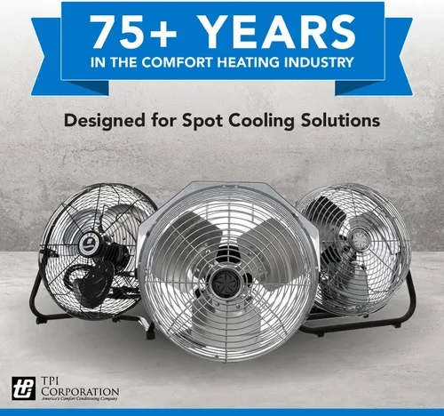 Miniatura 16 de Ventilador TPI, montaje en pared, monofásico, 120 voltios, Multicolor, 1