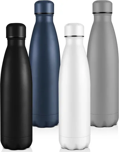 Miniatura 21 de Volhoply Botellas de agua aisladas de 25 onzas, paquete de 1/2/4, termo de acero inoxidable de doble pared que mantiene el frío y el calor, botella