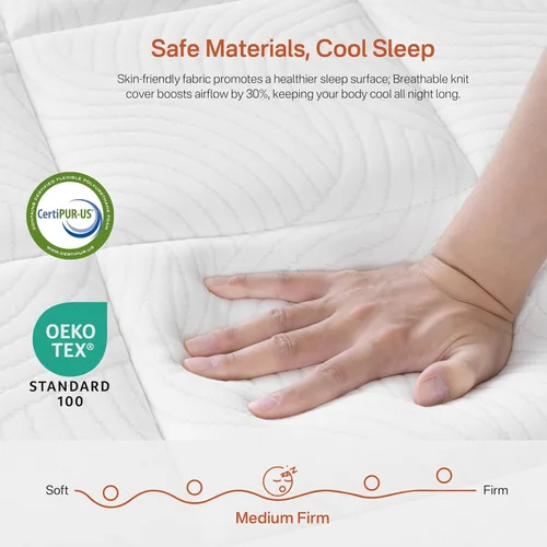 Miniatura 3 de Twin XL Mattress, 8 Inch Hybrid XL Twin Size Mattress in a Box, Cooling Gel Memory Foam Mattresses with Pocket Spring, Pressure Relief