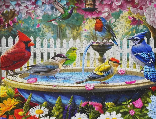 Miniatura 8 de Springbok Birds of Spring - Rompecabezas de 500 piezas para adultos, incluye aves silvestres norteamericanas