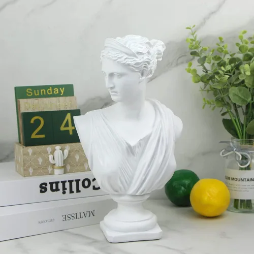 Miniatura 6 de Norrclp Estatua griega de Diana de 12.5 pulgadas, escultura clásica de busto romano de mitología griega para decoración del hogar