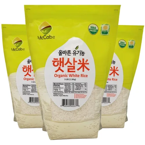 Miniatura 11 de McCabe Arroz dulce orgánico – Arroz pegajoso glutinoso Arroz orgánico sin gluten y sin OGM rico en fibras y minerales Certificado orgánico USDA