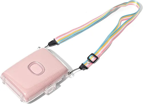 Miniatura 2 de Fujifilm Instax Mini Link 2 - Funda protectora para impresora Fujifilm Instax Mini Link 2 con correa para el hombro, transparente