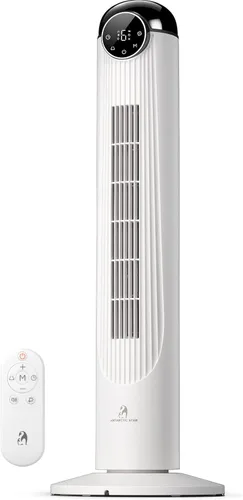 Miniatura 17 de Antarctic Star T36 Tower Fan-36 Inch, Bladeless Oscillating Fan with Remote, 6 Speeds & 4 Modes, LED Display, 9H Timer, Quiet Floor Standing Fan for