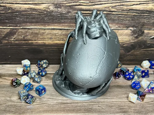 Miniatura 4 de MunnyGrubbers - Torre de dados de calavera de 6.5 pulgadas - (7 dados al azar D20 juego incluido) - Plástico sin olor a pintura - Juego de rol