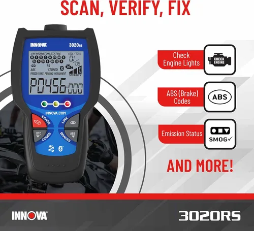 Miniatura 2 de INNOVA 3020RS Lector de códigos de motor de verificación rápido y fácil de usar, herramienta de escaneo OBD2 para ABS Clear con recomendaciones