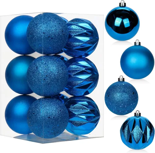 Miniatura 61 de 30 piezas de adornos de bola de árbol de Navidad irrompibles negros para decoración navideña