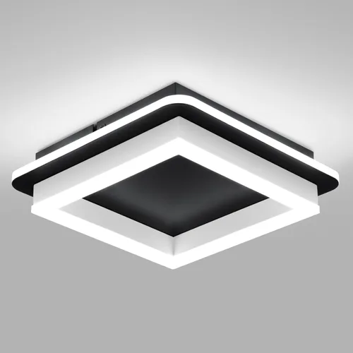 Miniatura 10 de CANEOE Luz de Pasillo Cuadrada de 24W, Moderna Luz de Techo LED de Montaje al Ras, Luces de Acrílico Blanco Cerca del Techo para Dormitorio Comedor