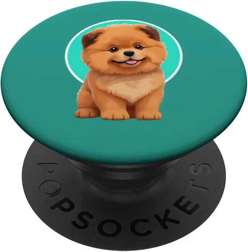 Miniatura 6 de Cute Happy Chow Puppy Dog Cartoon Dog to Fall in Love PopSockets MagSafe PopGrip for iPhone
