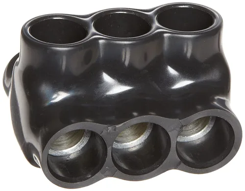 Miniatura 14 de Morris Productos 97643 Conector multi-cable, aislado, entrada dual, negro, 3 puertos, 250 - 6 rango de cables, 5/16" Allen Hex 3 Puertos, 250 - 6