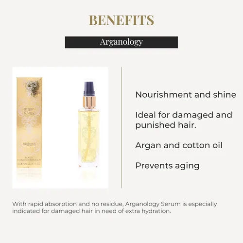 Miniatura 3 de SALERM - Suero Capilar Aceite de Argán - Biokera Arganology - 2.0 fl oz - para Cabello Muy Seco y Dañado - Nutrición y Brillo - Revitaliza