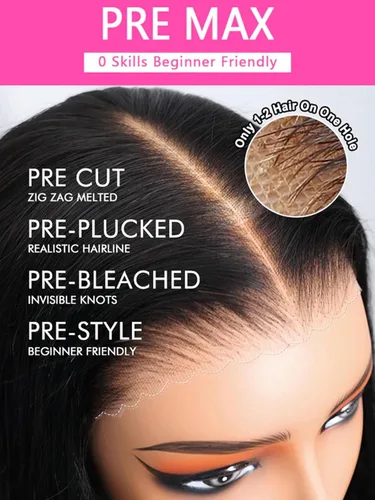 Miniatura 4 de Lealife Pelucas de cabello humano rizado sin pegamento, prearrancadas, 10X7 precortadas con encaje HD, pelucas rizado crespo para usar y llevar