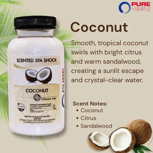 Miniatura 2 de Coconut Aromatherapy Spa Shock para jacuzzis y spas Tratamiento de choque oxidante sin cloro para jacuzzis Compatible con tabletas de bromo