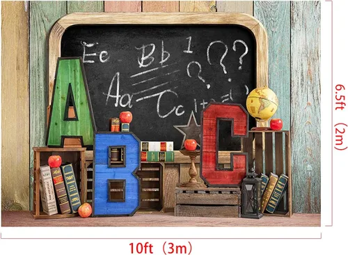 Miniatura 3 de Kate Fondos de regreso a clases de 7 x 5 pies para aula, niños, jardín de infantes, fondo de fotos, accesorios de estudio para estudiantes