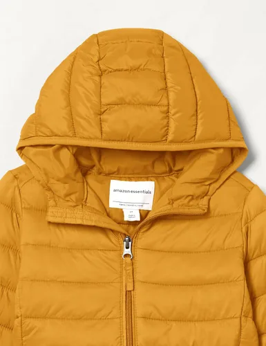 Miniatura 4 de Amazon Essentials Chaqueta acolchada, ligera, resistente al agua, con capucha, para niños, aislada, amarillo dorado 2, talla S
