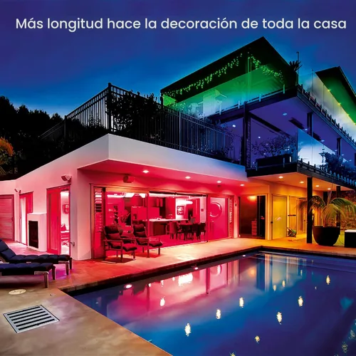 Miniatura 3 de DAYBETTER - Luces LED de 65.6 pies, tira de luces LED RGB 5050 flexibles que cambian de color, 2 rollos de luces LED de 32.8 pies para decoración