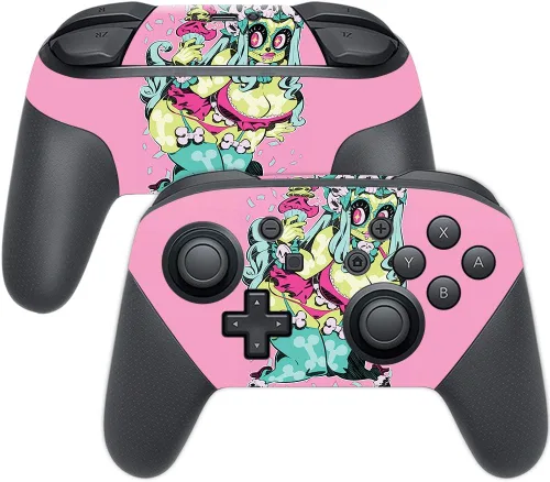 Miniatura 4 de MightySkins Skin compatible con Nintendo Switch Pro Controller - Alien Battle Funda protectora de vinilo duradera y única Fácil de aplicar