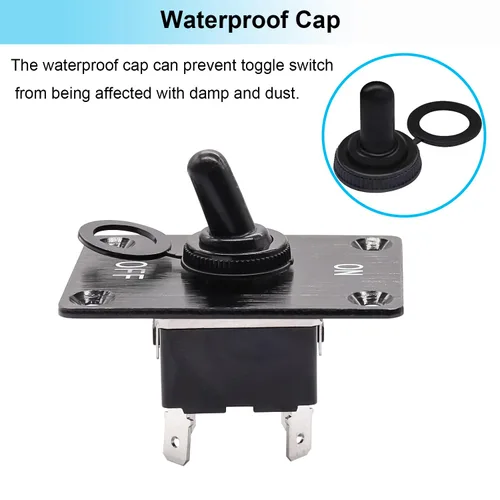 Miniatura 3 de TWTADE Interruptores de palanca basculantes con pestillo 4 pines 2 posiciones ON/OFF DPST impermeable interruptor de palanca resistente con cables