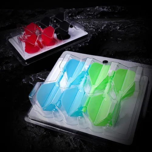 Miniatura 7 de CyeeLife Integrated Dart Shaft and Flights Standard Shape,Black/Red/Blue/Green,4 Set (12pcs)