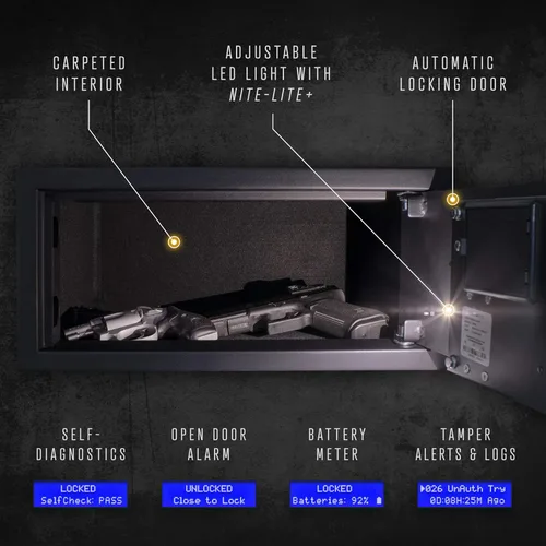 Miniatura 4 de Caja fuerte biométrica Verifi Smart Safe S5800 con sensor de huella dactilar certificado por el FBI