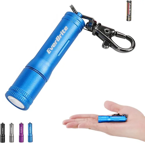 EverBrite Llavero con linterna LED mini brillante, llavero portátil, antorcha de bolsillo para EDC, regalos de fiesta, lectura nocturna, camping,