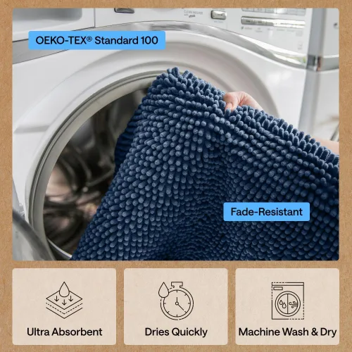 Miniatura 5 de GORILLA GRIP Soakstopper - Tapete ultra absorbente y antideslizante para las patas sucias de los perros, lavable a máquina, para cama y puerta